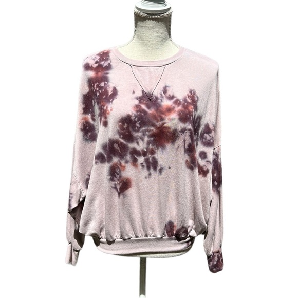 🌻Young Fabulous & Broke Purple Tie-Dye Oversized Sweatshirt Size Small - Picture 1 of 11